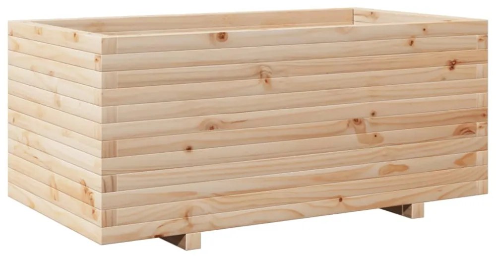 tömör fenyőfa kerti virágláda 110 x 60 x 49,5 cm