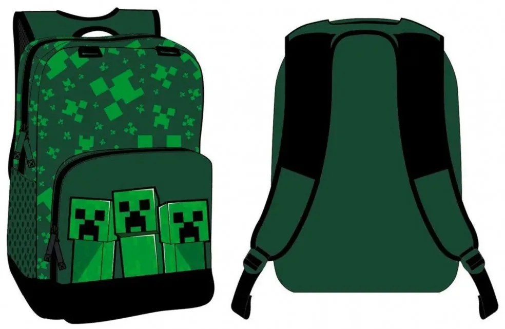 Minecraft Green Creeper hátizsák, táska 35 cm