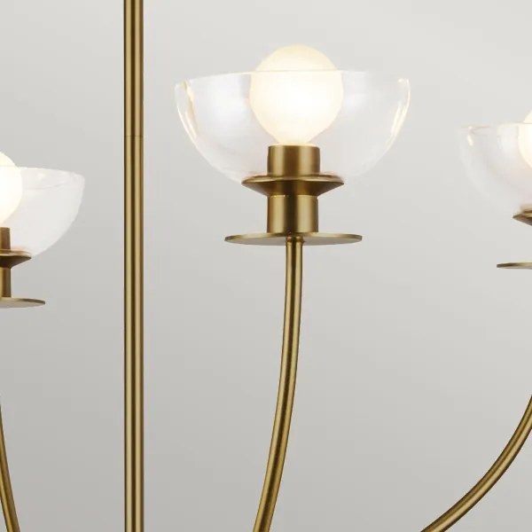 Alora Mood ALM-SYLVIA4-BG-CL - SYLVIA rúdos csillár 4xE14/40W/230V, arany