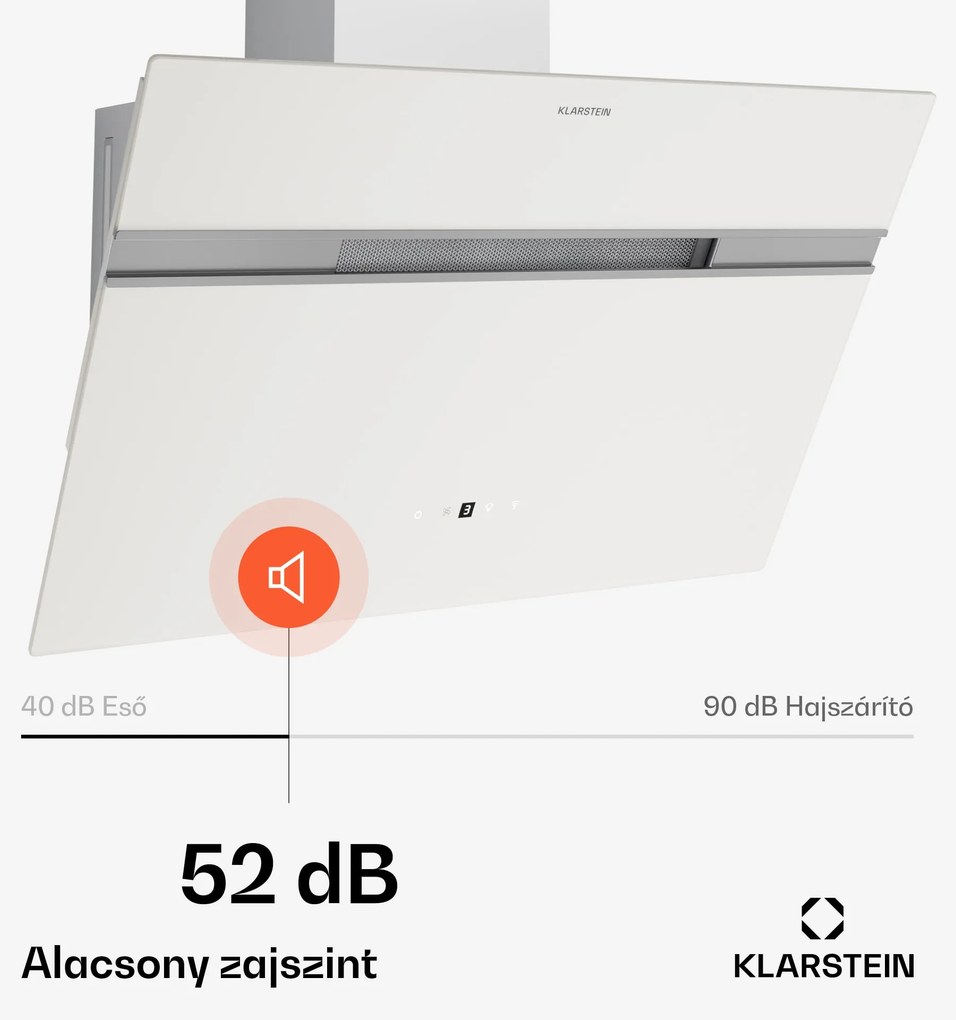 Klarstein Alina páraelszívó, 60 cm, Okos, 600 m³/h, Csendes, EEK A