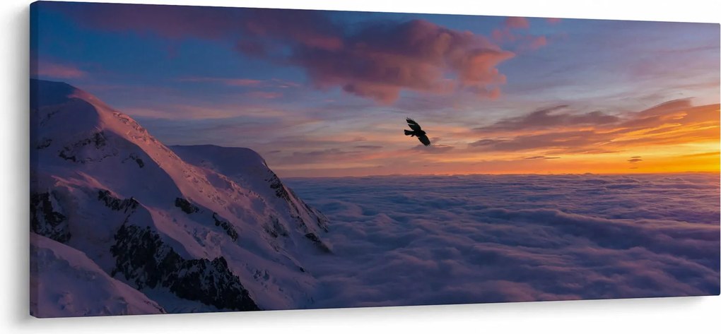 Kép naplementekor, Mt. blanc (120x50 cm)
