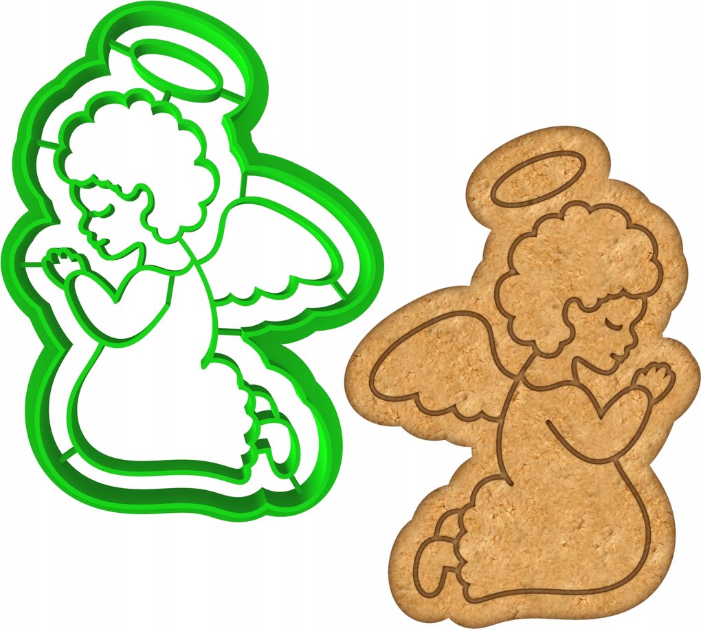 Húsvéti Forma Mézeskalács lyukasztó Húsvétra Angyalka 8cm