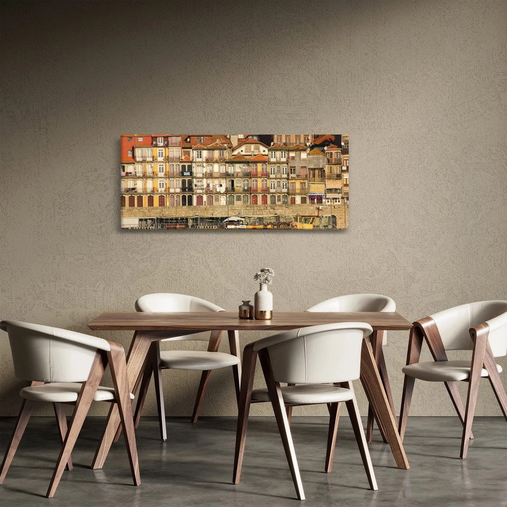 Kép - Vízparti negyed, Portugália (120x50 cm)