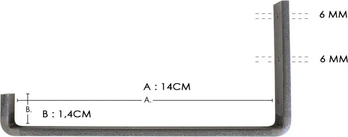 Fali polc, 60 cm – Lam009