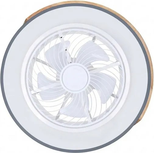 Brilagi - Dimmelhető LED ventilátoros lámpatest LED/38W/230V 50 cm szürke/tölgy + távirányító