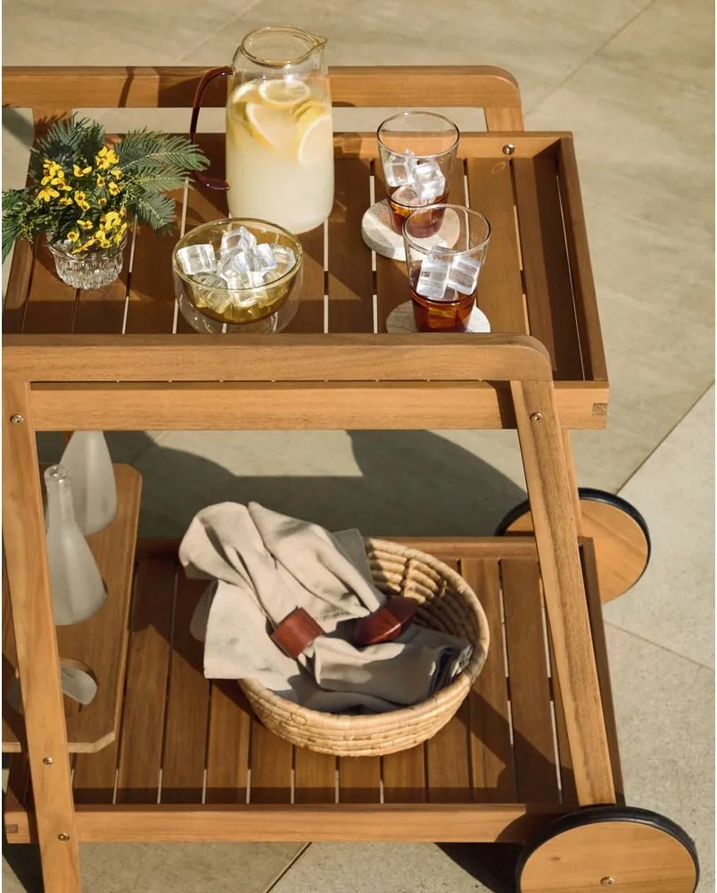 Akácfa zsúrkocsi 55x73 cm Felisa – Kave Home