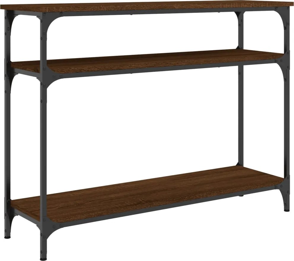 vidaXL barna tölgyszínű szerelt fa tálalóasztal 100x29x75 cm