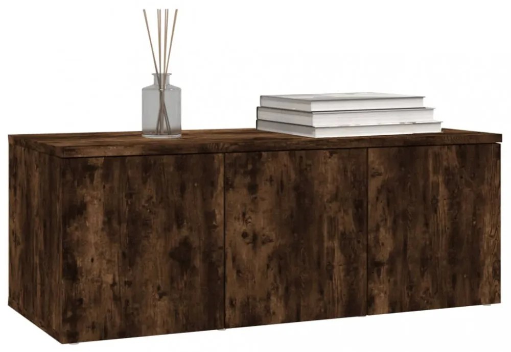 füstös tölgy színű szerelt fa TV-szekrény 80 x 34 x 30 cm