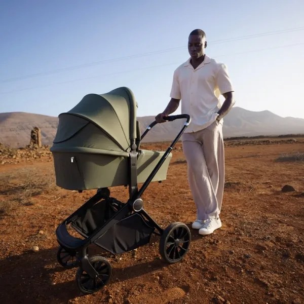 Lionelo - 3 az 1-ben kombinált babakocsi MIKA PLUS Olíva zöld