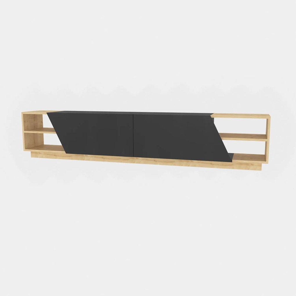 TV szekrény Rhodes - Oak, Anthracite
