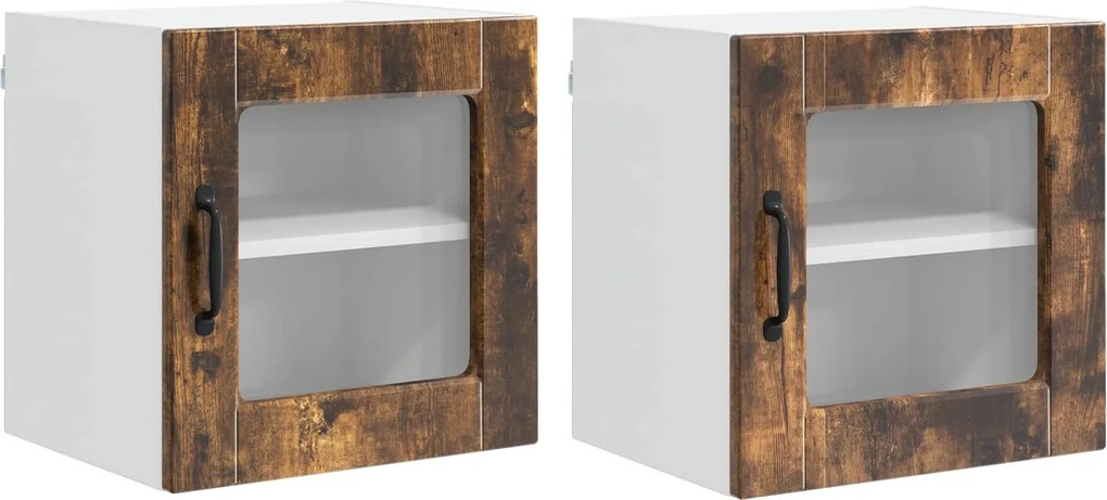 vidaXL Konyhaszekrény 2 pcs Füstölt tölgy 40 x 31 x 40 cm Faanyag