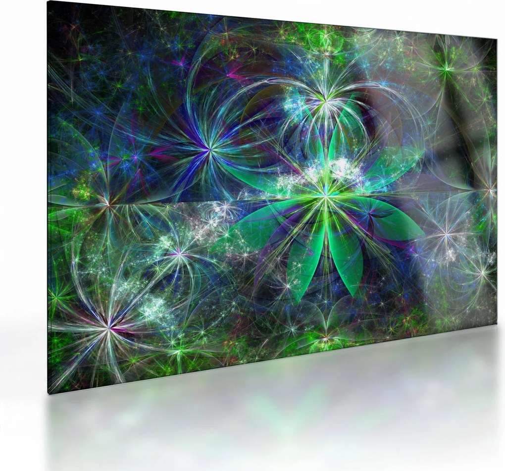 Kép - Absztrakt geometriai formák (üvegen) (70x50 cm)