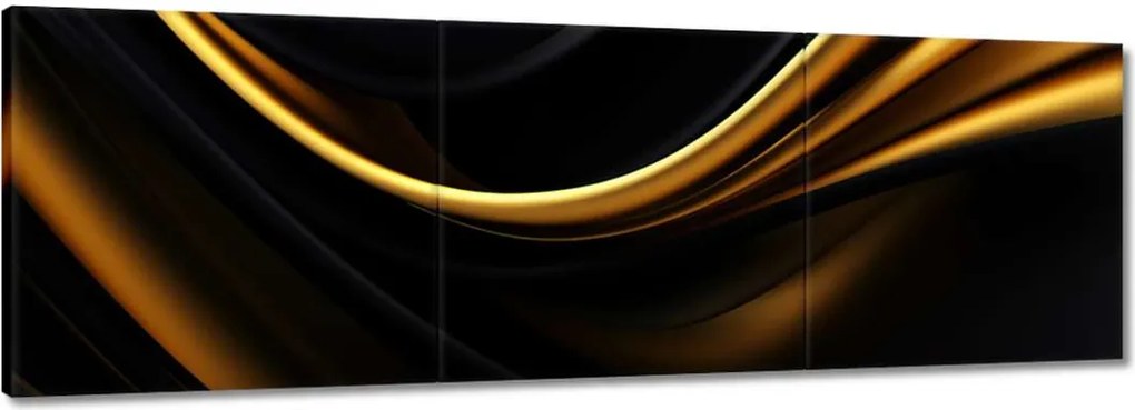 Vászonkép 150x50 Selyem arany szalag