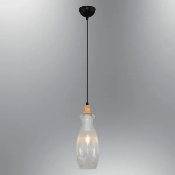 BOTTLE kábelre szerelhető csillár 1xE14/4W/230V átlátszó