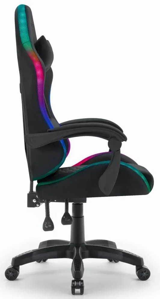 Szövet gamer szék HC-1000 LED RGB - fekete