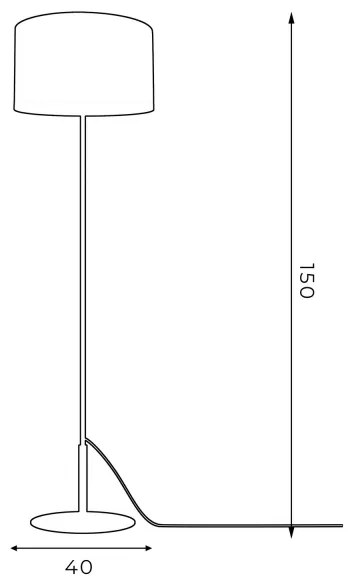 Állólámpa ARDEN 1xE27/60W/230V fehér/arany