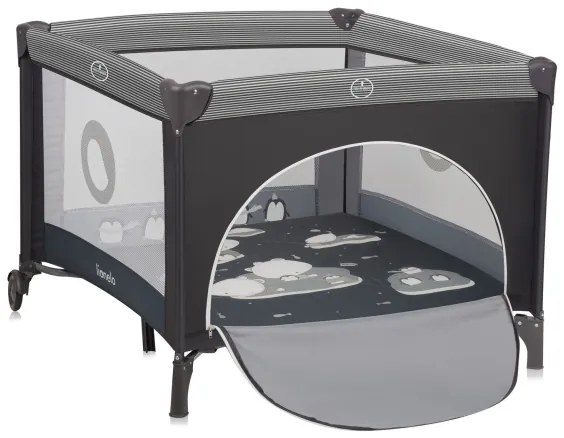 Lionelo - BONNIE szürke skandináv játszókeret