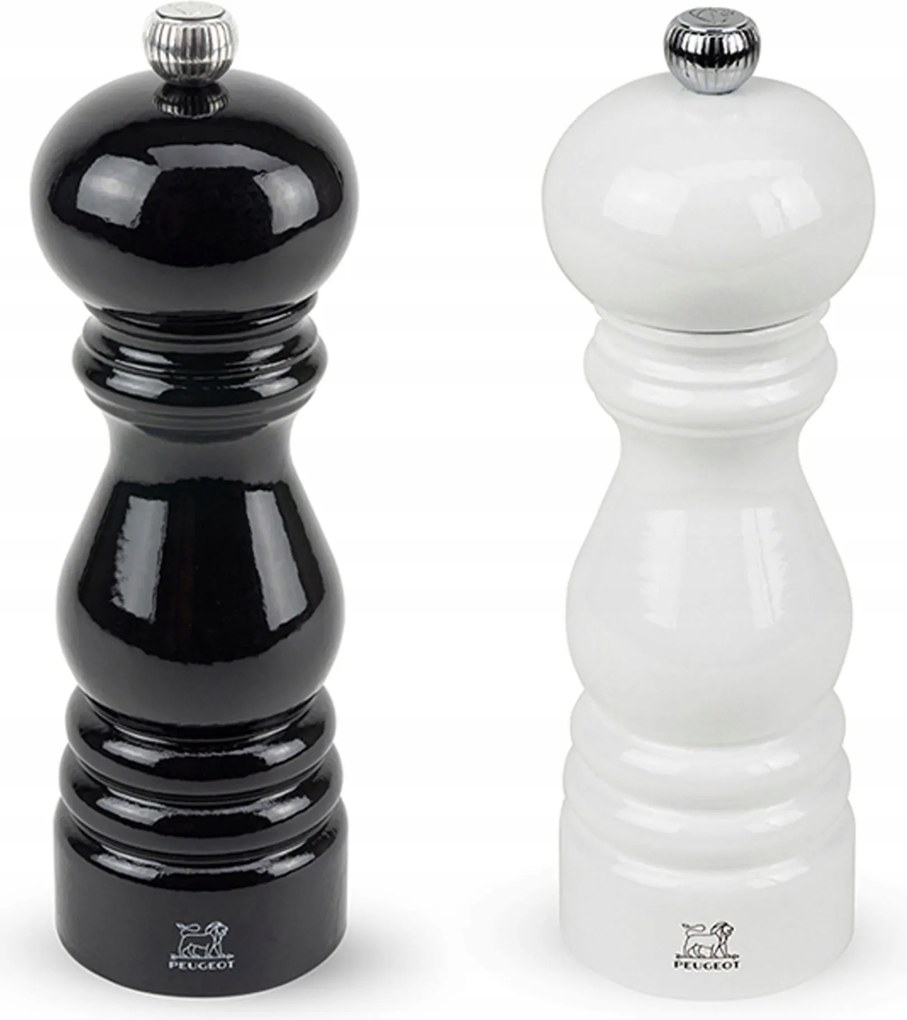 Peugeot só- és borsdaráló szett Paris 18cm fa fekete fehér