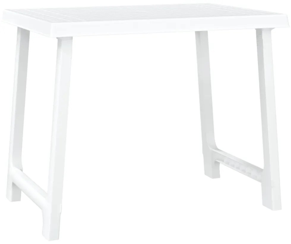 fehér fa hatású PP kempingasztal 79x56x64 cm