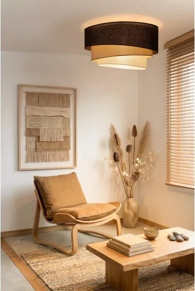 Brilagi - Mennyezeti lámpatest TRIO 3xE27/60W/230V Ø 60 cm barna/bézs/fehér