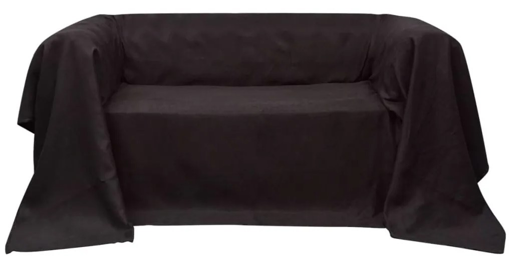 Barna mikro-velúr kanapéhuzat védő 270 x 350 cm