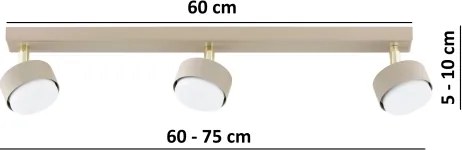 Brilagi - LED spotlámpa MONO 3xGX53/12W/230V bézs