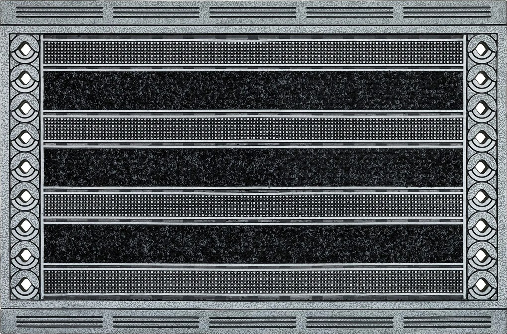 Lábtörlő Tartós Külső Bejárati Ezüst Csíkos Kombó 46x70 cm