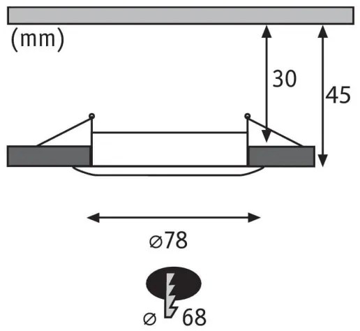 Paulmann 93462 - KÉSZLET 3xLED/6W IP44 Fürdőszobai beépíthető lámpa NOVA 230V