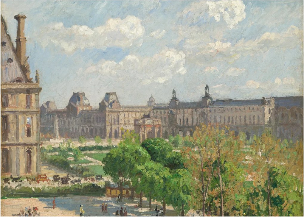 Üveg kép - Camille Pissarro, Place du Carrousel, Paris, reprodukciók (70x50 cm)