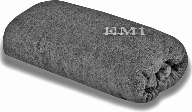EMI szürke frottír gumis lepedő, 90 (100)x200-as lap