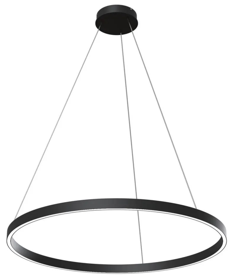 Maytoni MOD058PL-L42B3K - LED Csillár zsinóron RIM LED/51W/230V átm. 80 cm fekete
