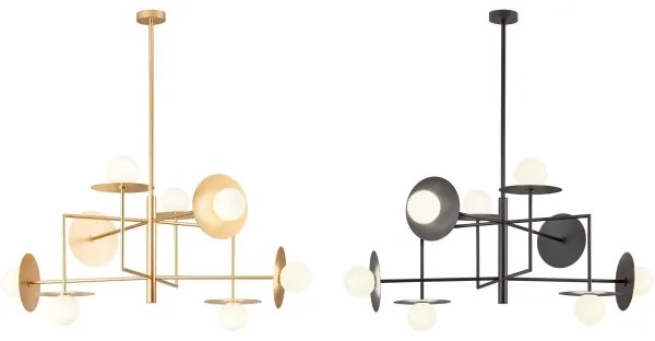 Redo UN1696_1 - Csere lámpabúra chandelier, lámpához PLATO átm. 10 cm fehér