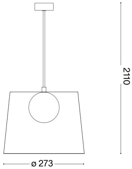 Ideal Lux - LED Csillár zsinóron FADE 1xG9/3W/230V átm. 27,3 cm szürke/füstös