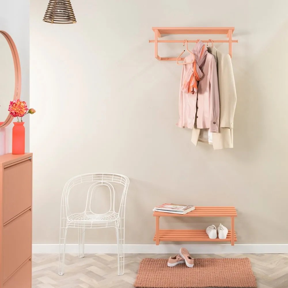 Lazacszínű fém fali fogas polccal 76 cm Marco – Spinder Design