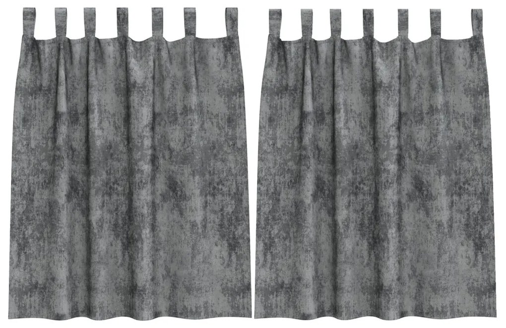2 db gombfüles szürke függöny 140x140 cm