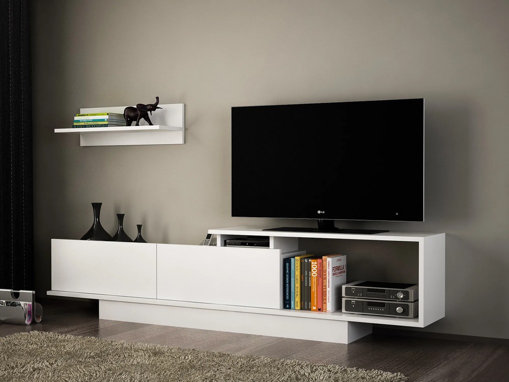 TV asztal/szekrény Atos (fehér). 1063153