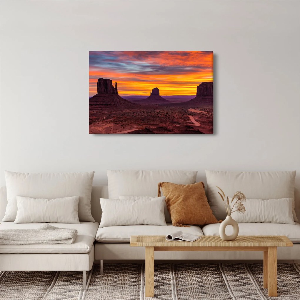 Kép - Emlékmű - völgy Arizonában (90x60 cm)