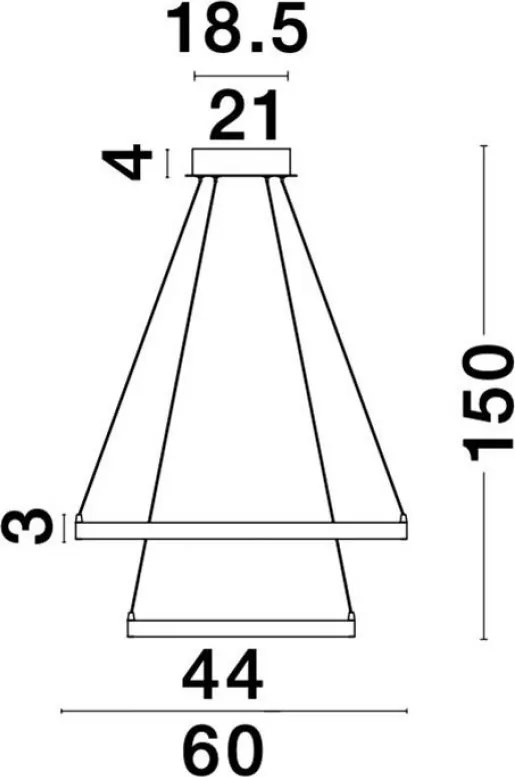 NOVALUCE 8100281 LEON Modern Led Függesztett Lámpa LED IP20