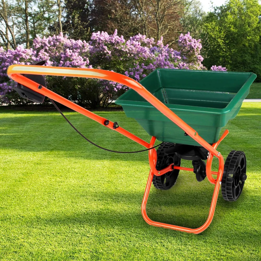 SEED szórókocsi, 25l, zöld/narancs Gardebruk