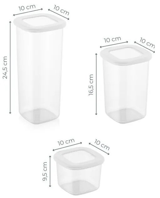 Élelmiszertartó doboz szett 9 db-os Fresco – Hermia