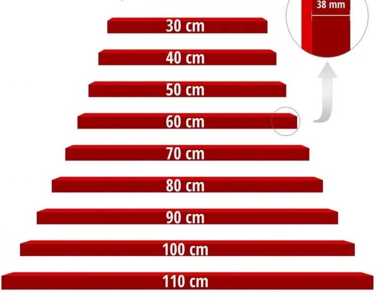 Fali polc Stilista® Volato Világos fa 110 cm