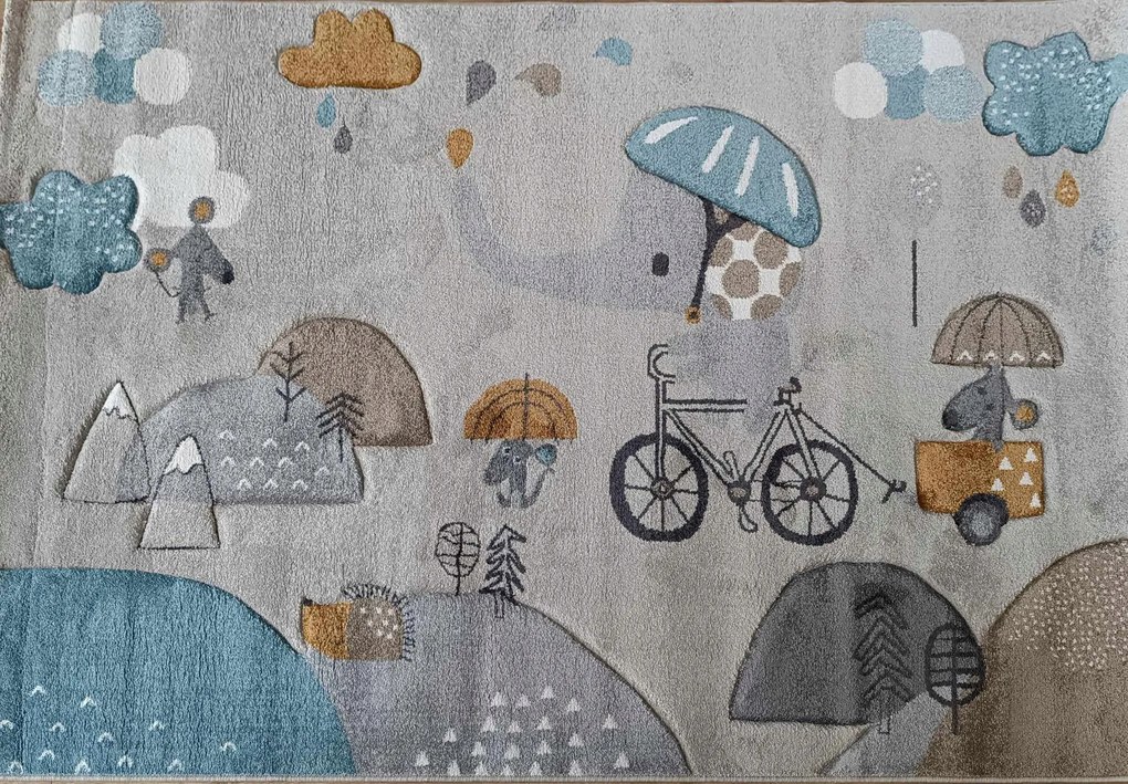 Gyerekszőnyeg rövid puha szőrrel,boho 160x230cm