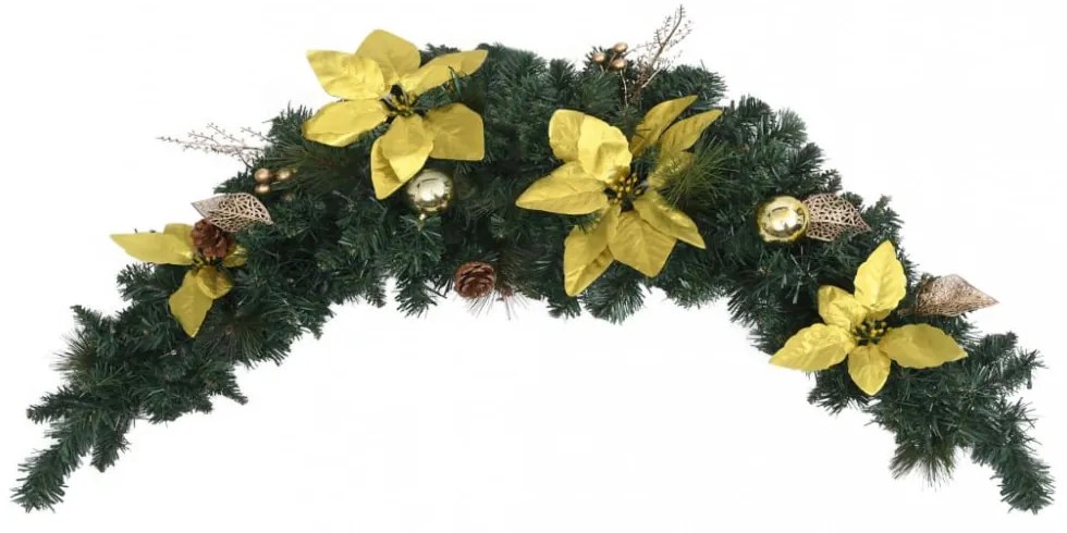 zöld PVC karácsonyi boltív LED-lámpákkal 90 cm
