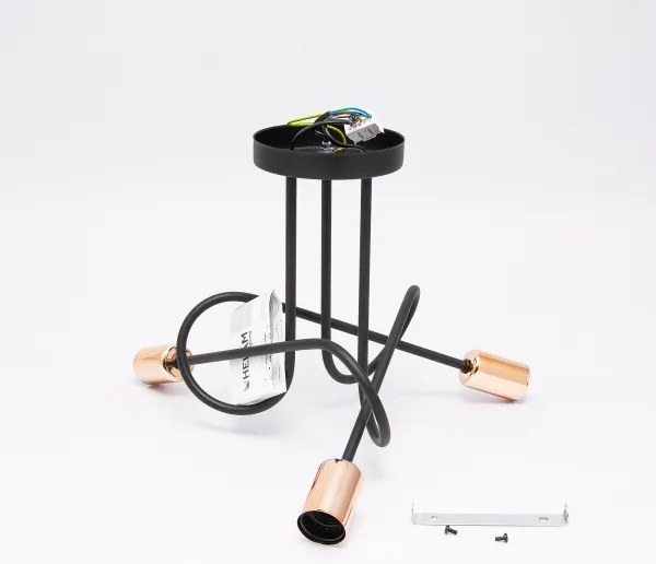 LED felületre szerelt csillár OXFORD 3xE27/15W/230V fekete