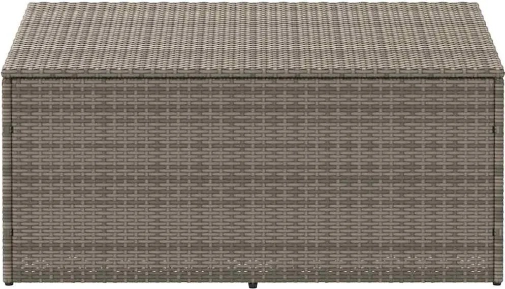 Szürke Polyrattan Kerti Tárolóláda 110 X 50 X 58 Cm