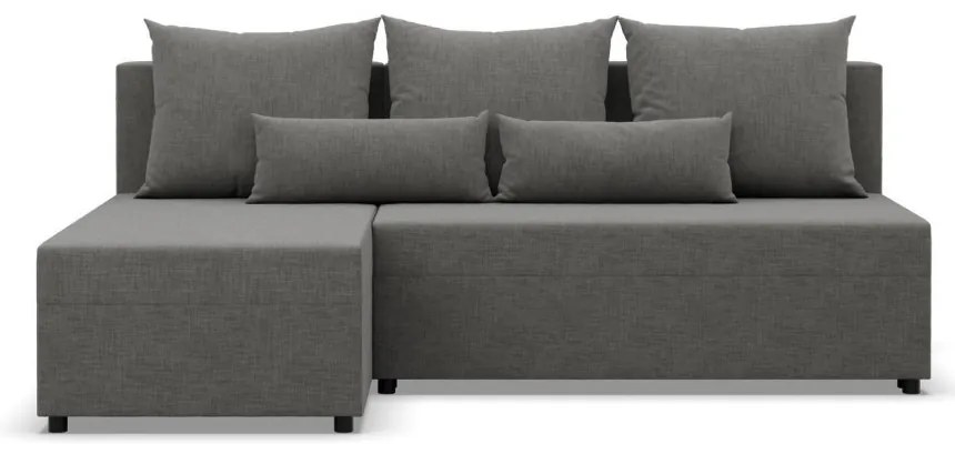 Nobu sarokkanapé, fonott, univerzális oldal, fekete