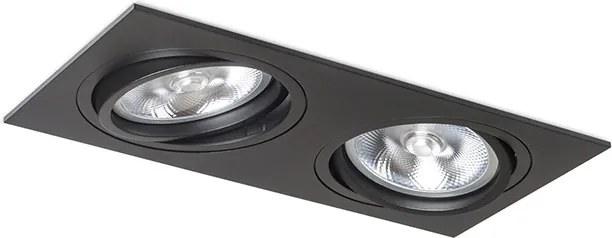 RENDL PASADENA G53 SQ II fekete 230V LED G53 2x15W