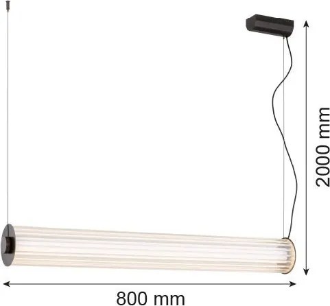 ARGON 8628 HAMPTON Modern Led Függesztett Lámpa Átlátszó, Titán LED IP20