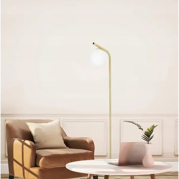 Állólámpa 1xE27/40W/230V arany/fehér