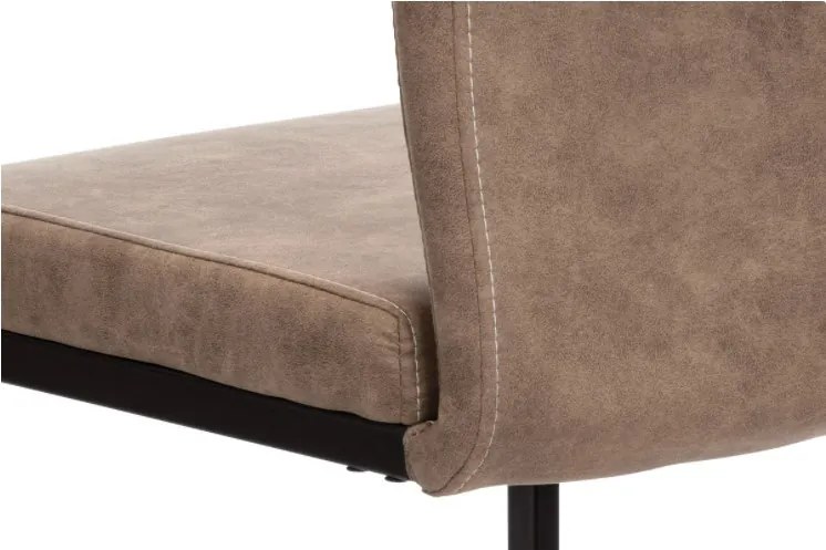 Scaun de masă modern cu bază de sanie în culoarea trufei Dcl-413